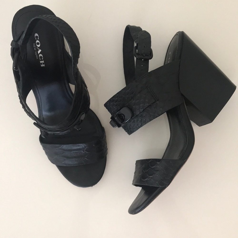 Coach Block Heel Sandals